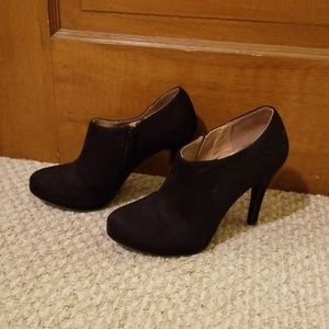 Black high heel booties